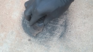 Sanding in progress...